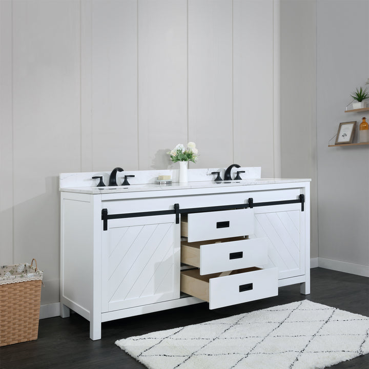 Kinsley 72" Double Bathroom Vanity Set
