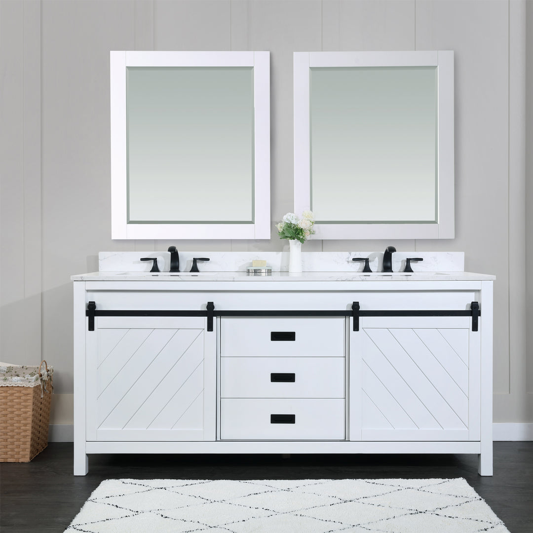Kinsley 72" Double Bathroom Vanity Set