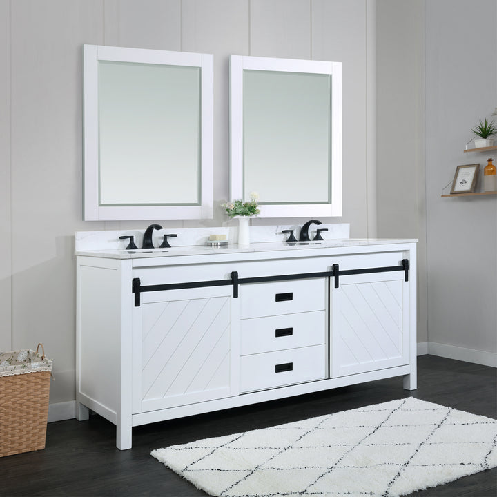 Kinsley 72" Double Bathroom Vanity Set