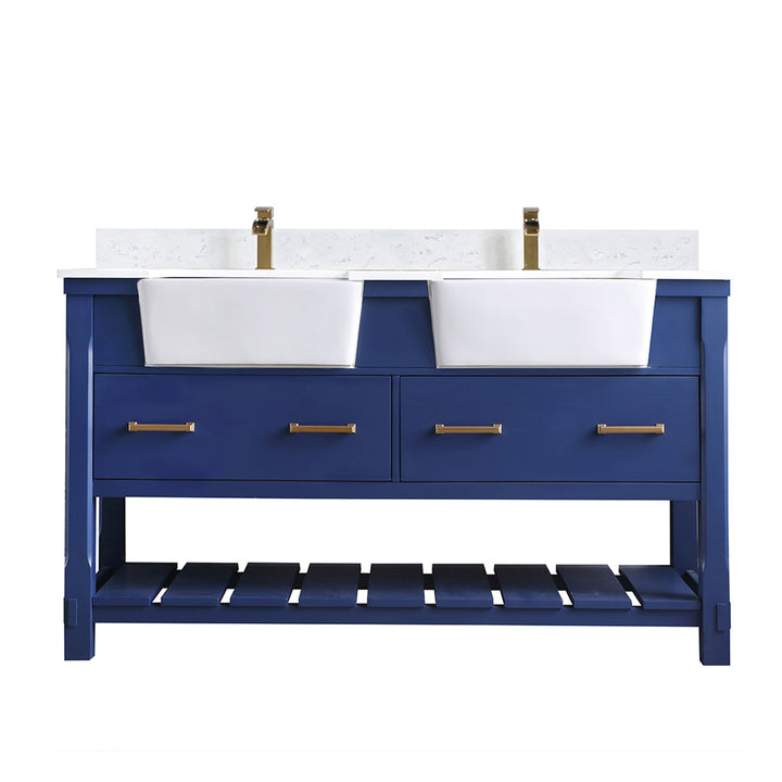 Georgia 60" Double Bathroom Vanity Set