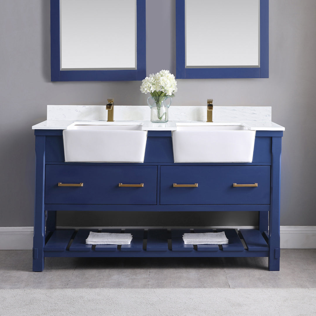 Georgia 60" Double Bathroom Vanity Set