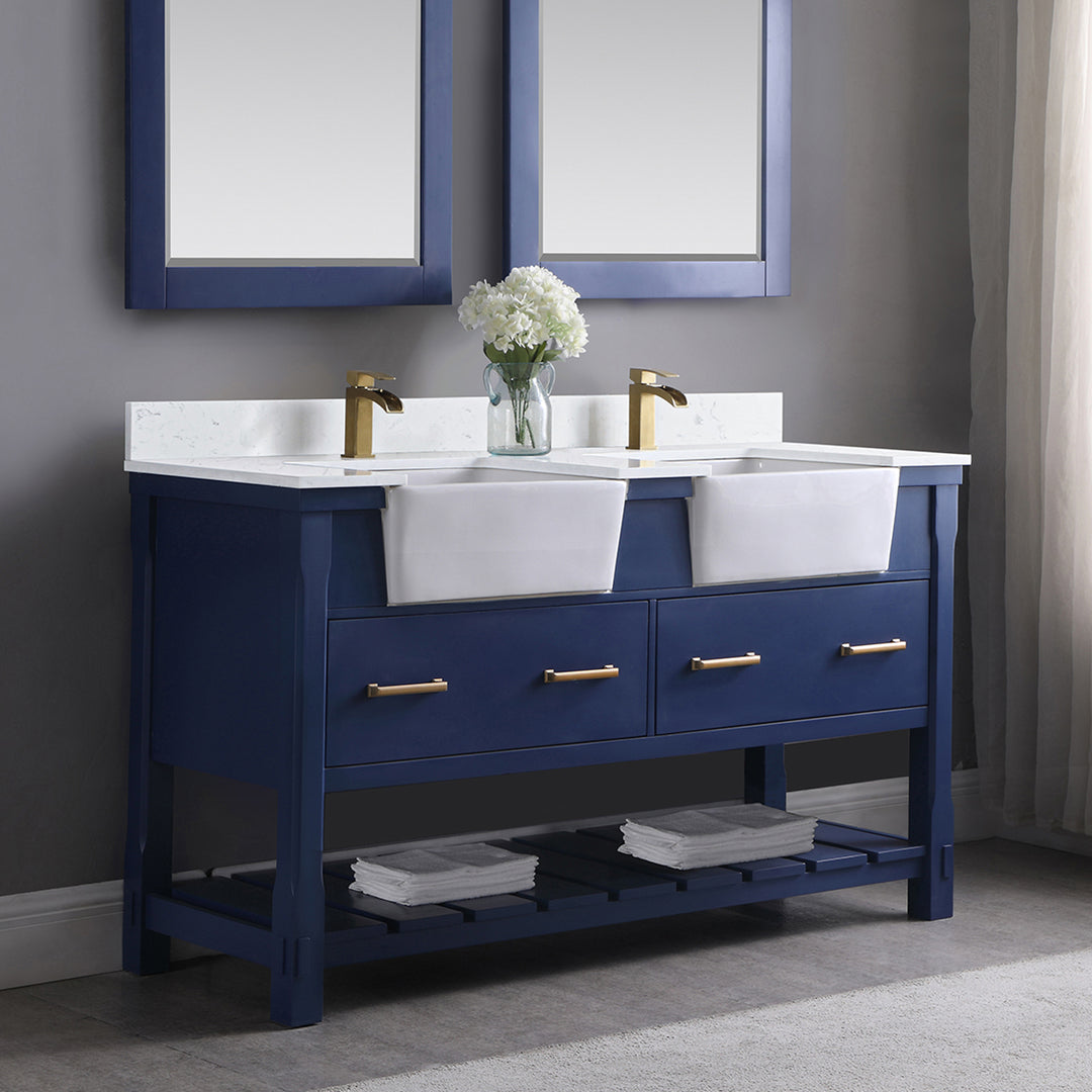Georgia 60" Double Bathroom Vanity Set