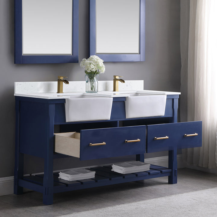 Georgia 60" Double Bathroom Vanity Set