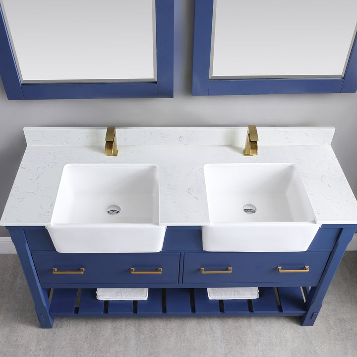 Georgia 60" Double Bathroom Vanity Set
