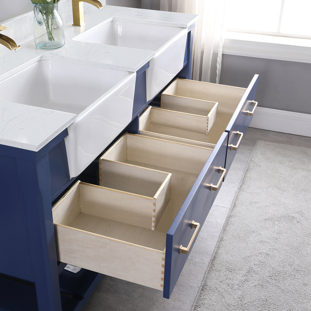 Georgia 60" Double Bathroom Vanity Set