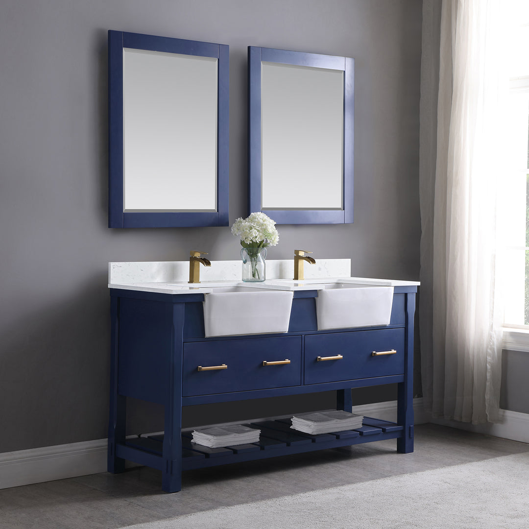 Georgia 60" Double Bathroom Vanity Set