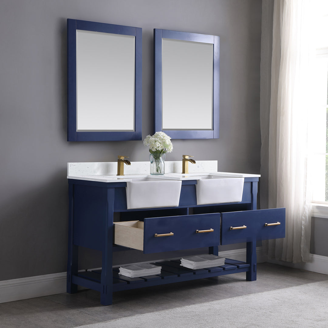 Georgia 60" Double Bathroom Vanity Set