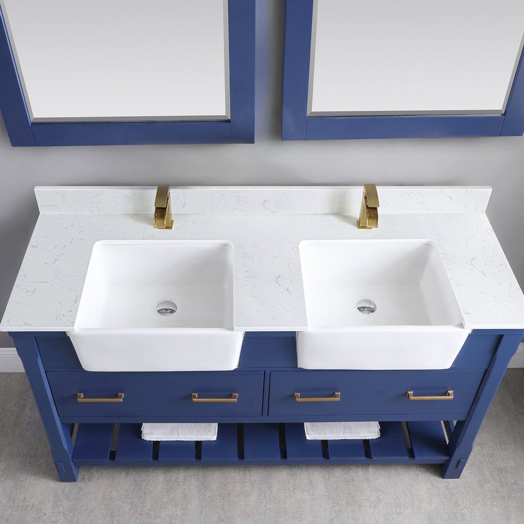 Georgia 60" Double Bathroom Vanity Set