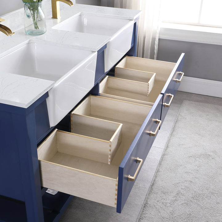 Georgia 60" Double Bathroom Vanity Set