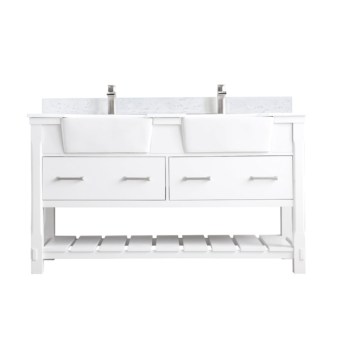 Georgia 60" Double Bathroom Vanity Set