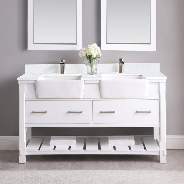Georgia 60" Double Bathroom Vanity Set