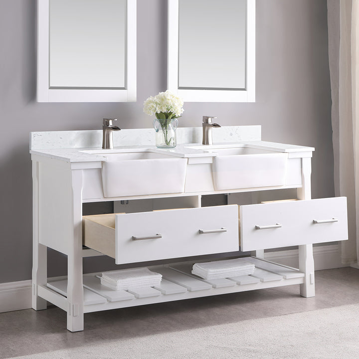 Georgia 60" Double Bathroom Vanity Set