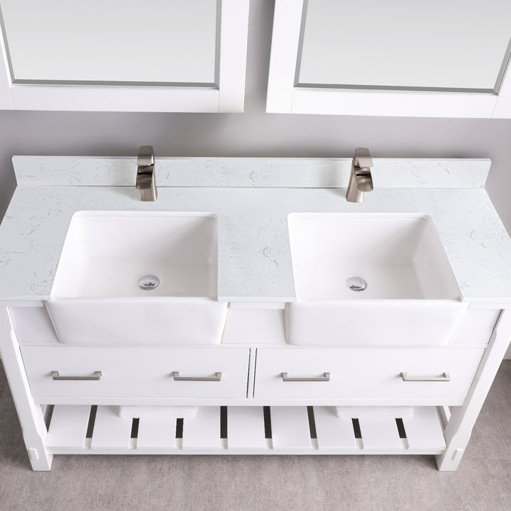 Georgia 60" Double Bathroom Vanity Set