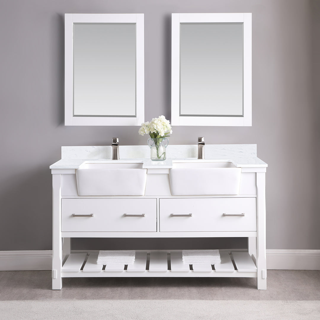 Georgia 60" Double Bathroom Vanity Set