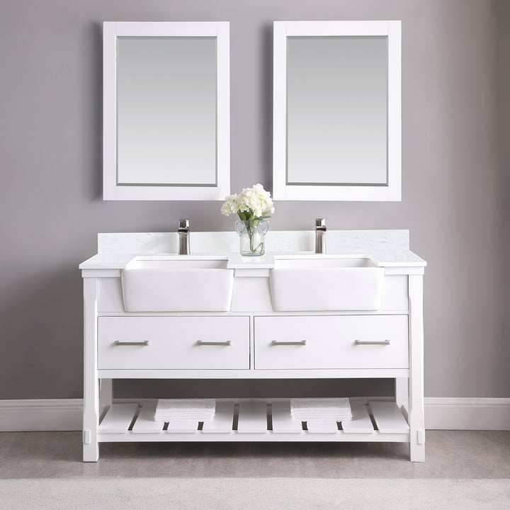 Georgia 60" Double Bathroom Vanity Set