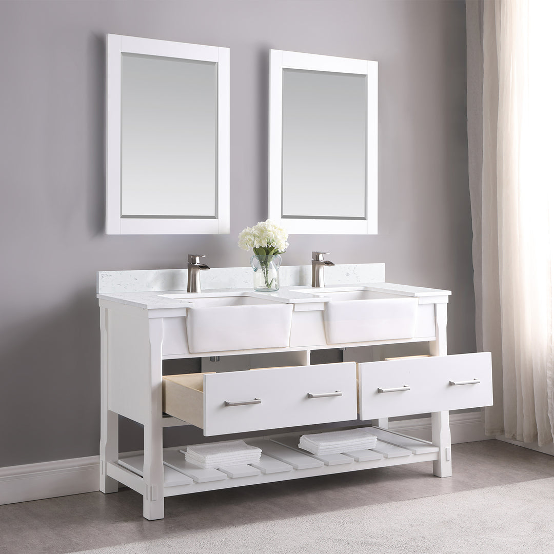 Georgia 60" Double Bathroom Vanity Set