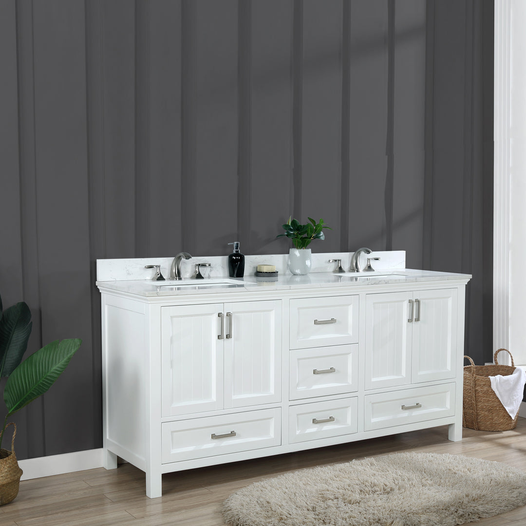Isla 72" Double Bathroom Vanity Set