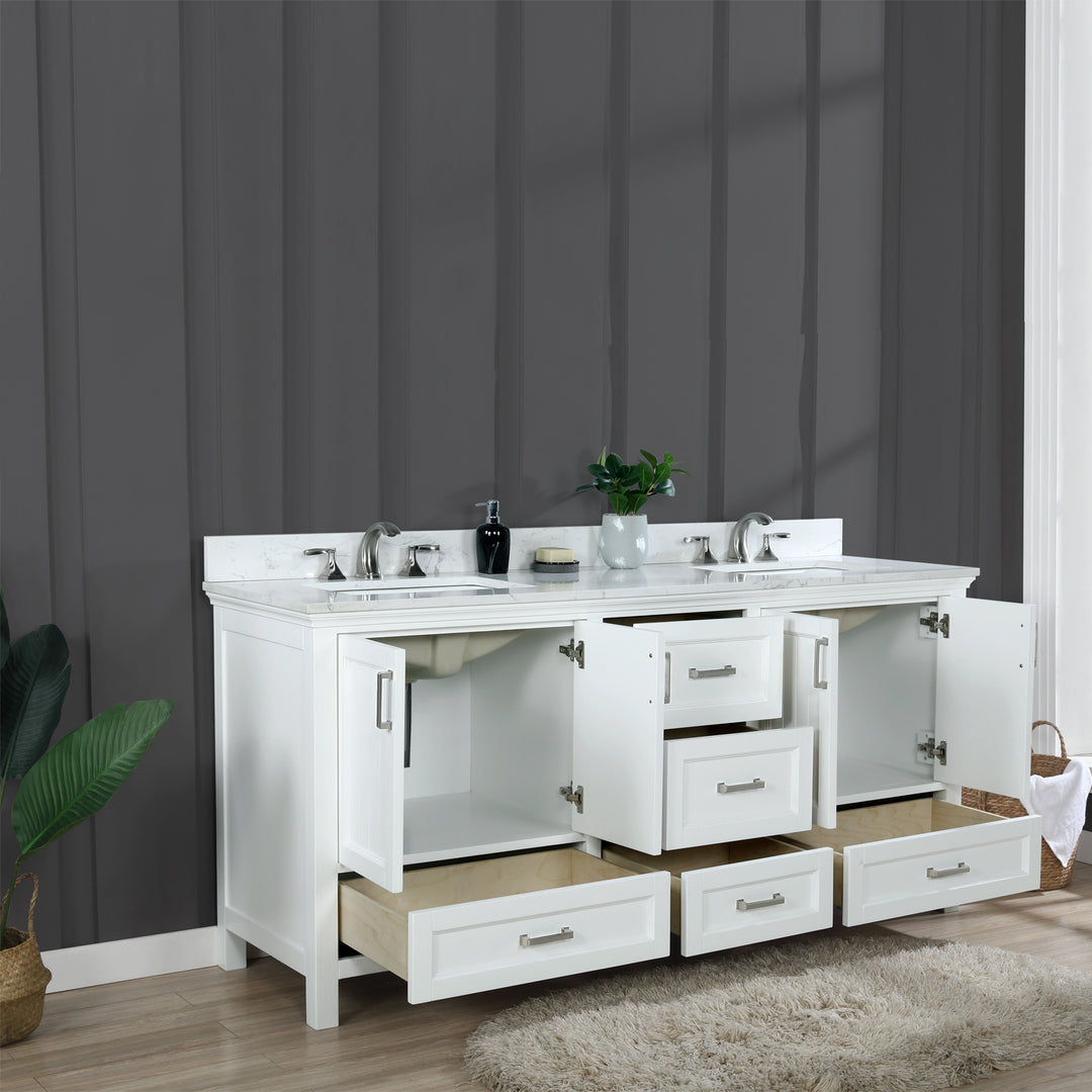 Isla 72" Double Bathroom Vanity Set