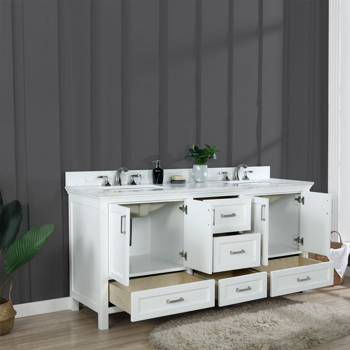 Isla 72" Double Bathroom Vanity Set