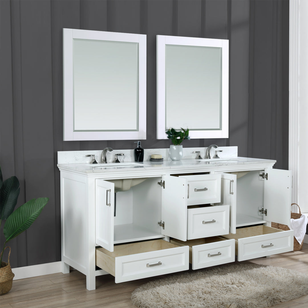 Isla 72" Double Bathroom Vanity Set