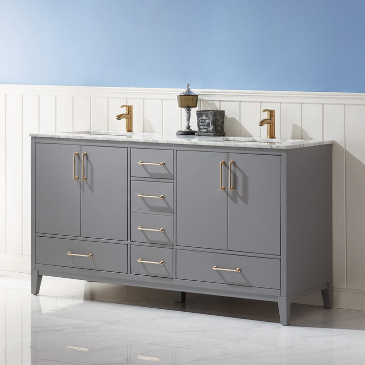 Sutton 60" Double Bathroom Vanity Set