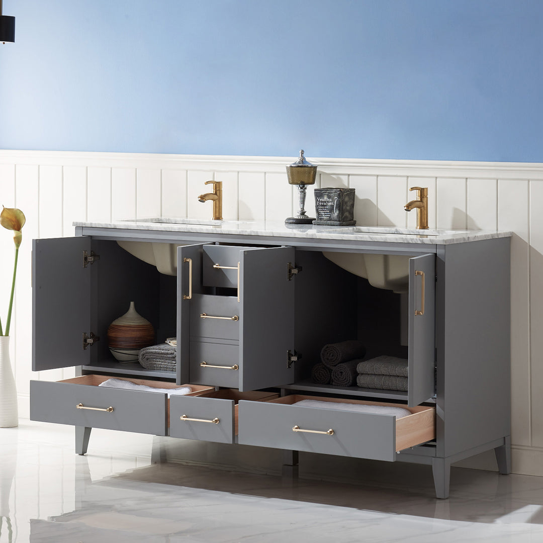 Sutton 72" Double Bathroom Vanity Set