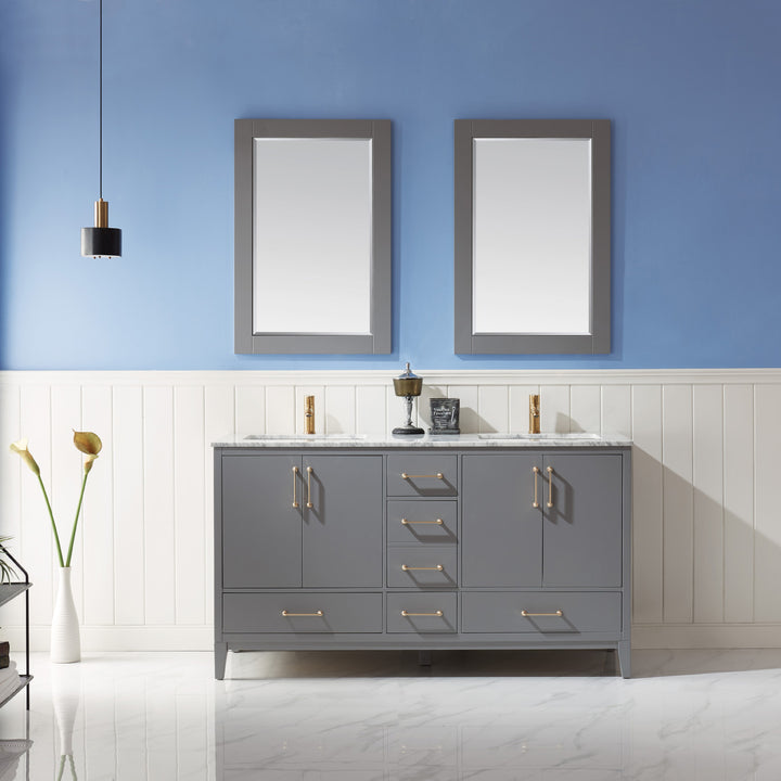 Sutton 60" Double Bathroom Vanity Set