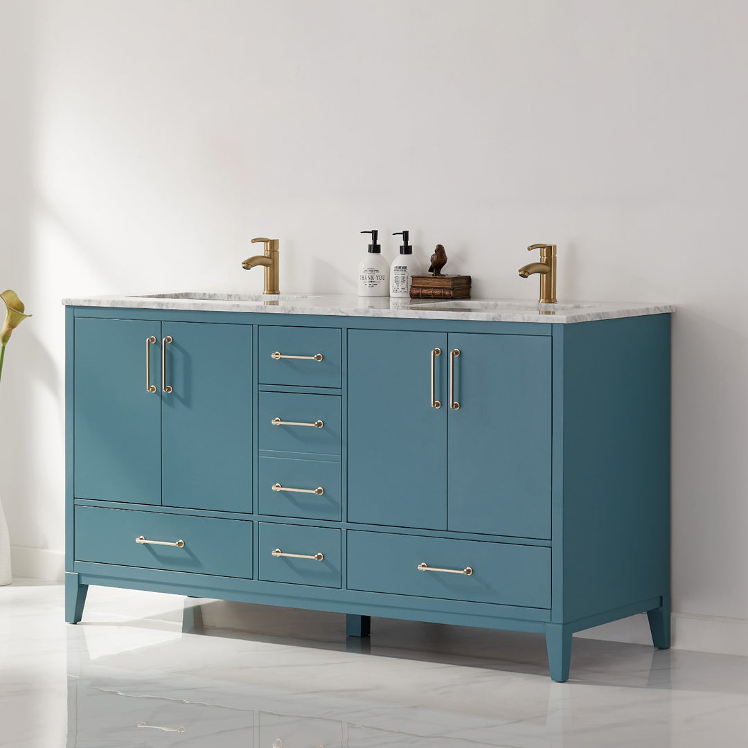 Sutton 60" Double Bathroom Vanity Set