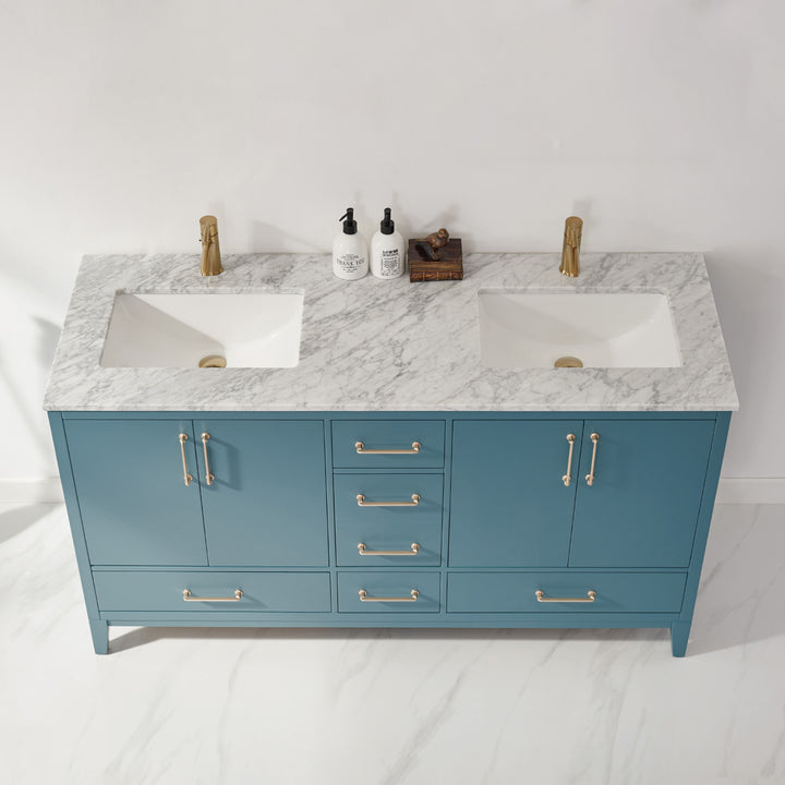 Sutton 60" Double Bathroom Vanity Set