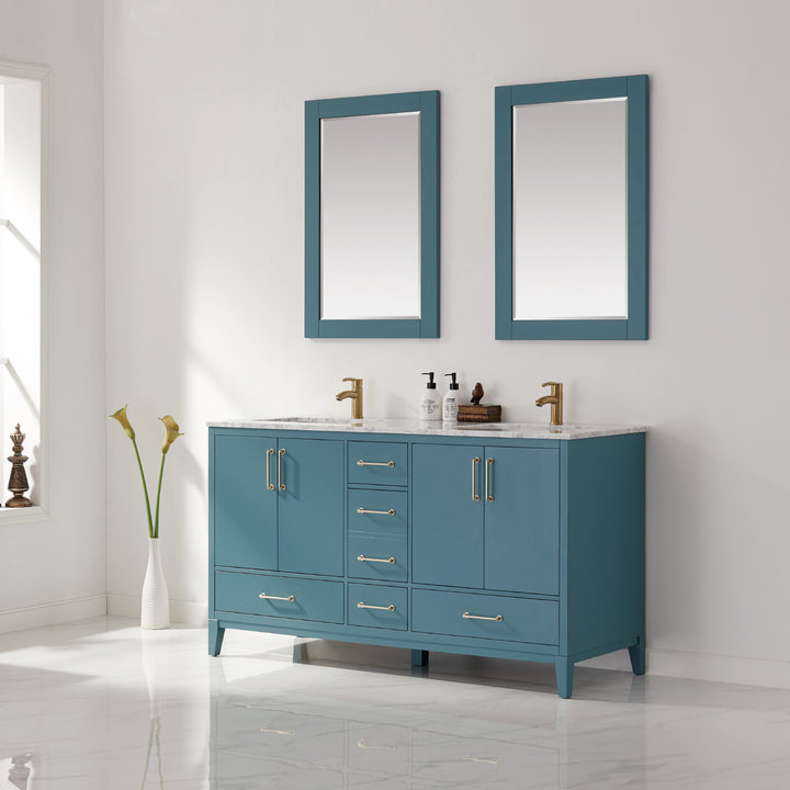 Sutton 60" Double Bathroom Vanity Set