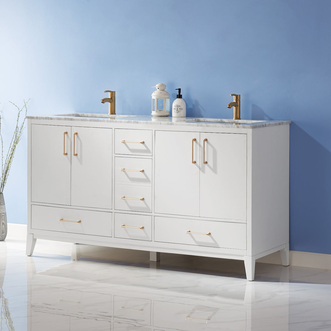 Sutton 60" Double Bathroom Vanity Set