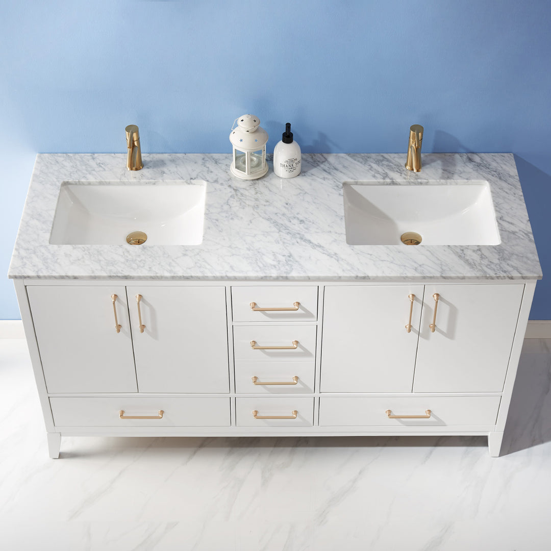 Sutton 60" Double Bathroom Vanity Set