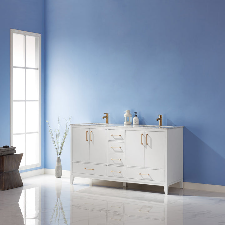 Sutton 60" Double Bathroom Vanity Set