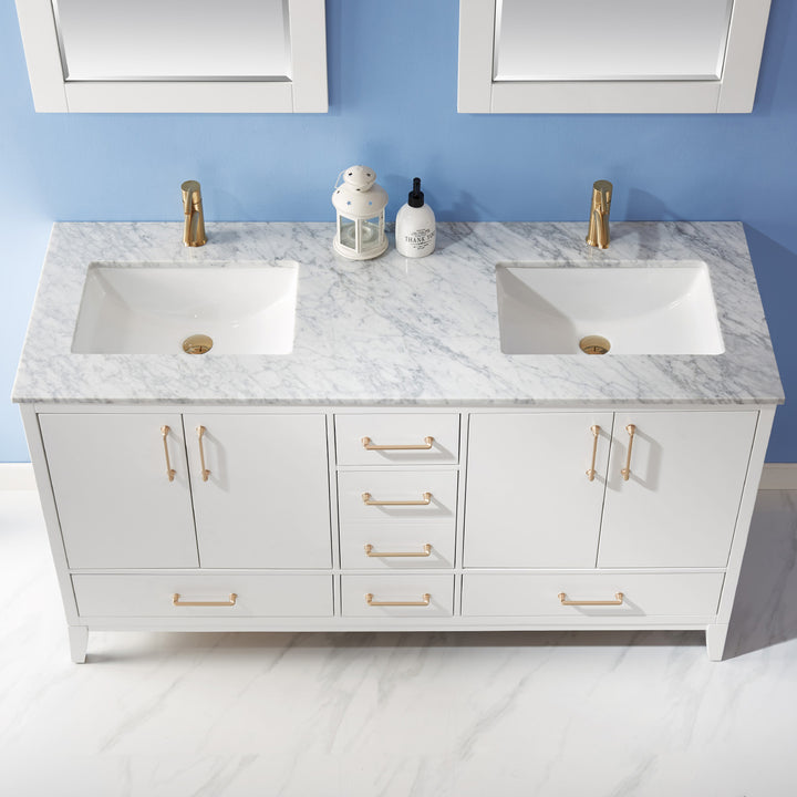 Sutton 72" Double Bathroom Vanity Set