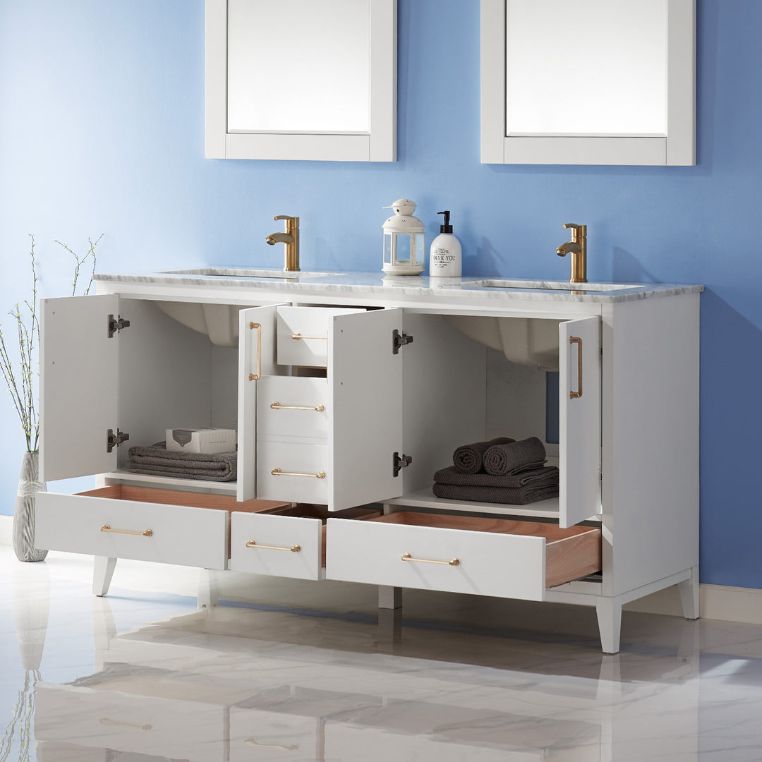 Sutton 72" Double Bathroom Vanity Set