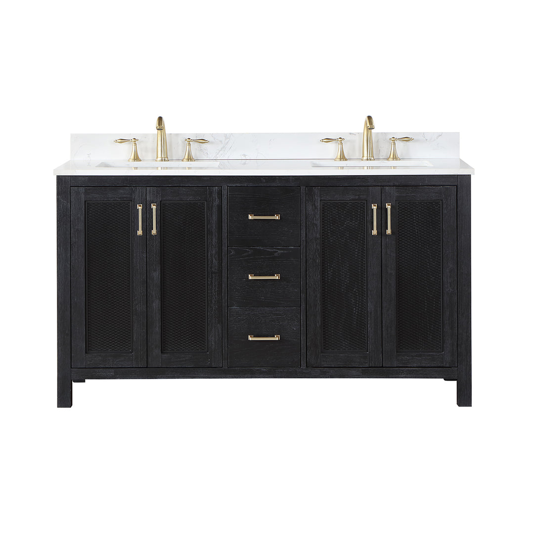 Hadiya 60" Double Bathroom Vanity Set