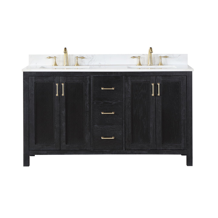 Hadiya 60" Double Bathroom Vanity Set