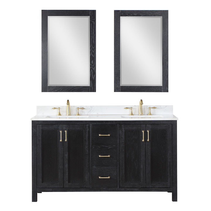 Hadiya 60" Double Bathroom Vanity Set