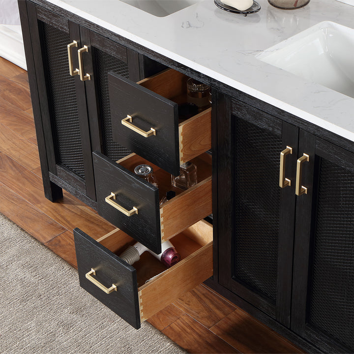 Hadiya 60" Double Bathroom Vanity Set