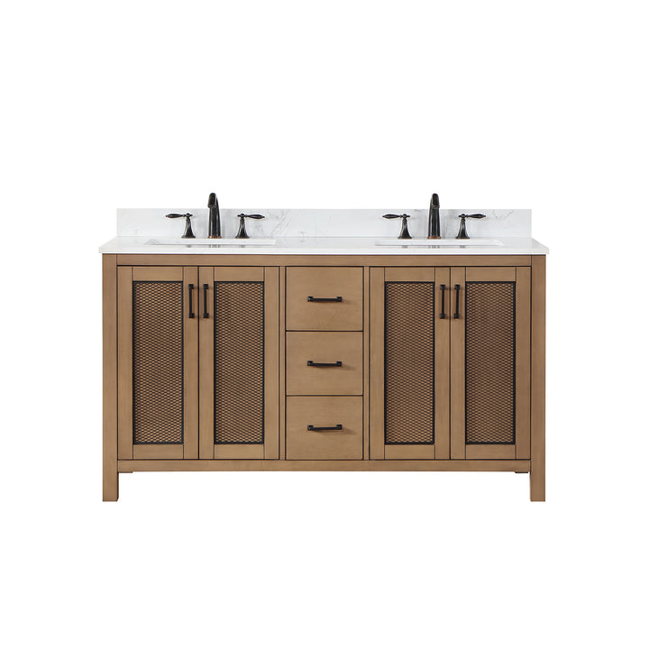 Hadiya 60" Double Bathroom Vanity Set