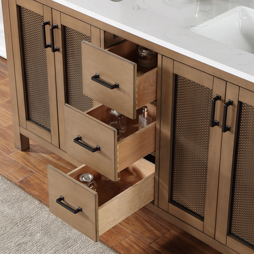 Hadiya 60" Double Bathroom Vanity Set