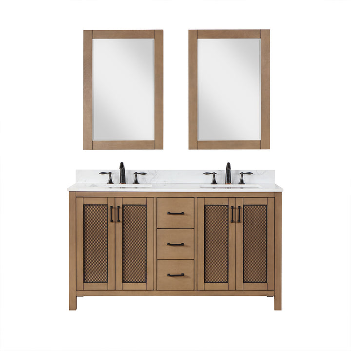 Hadiya 60" Double Bathroom Vanity Set