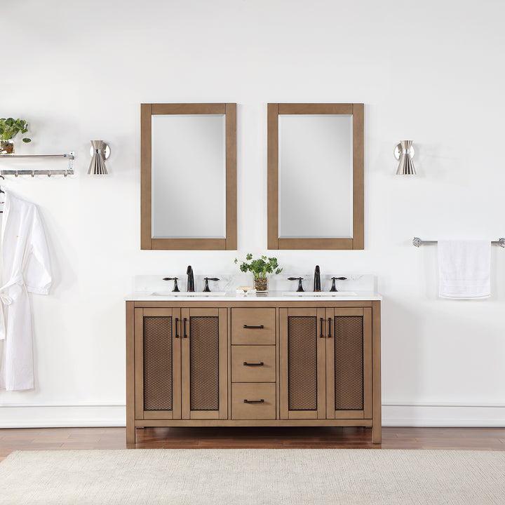 Hadiya 60" Double Bathroom Vanity Set