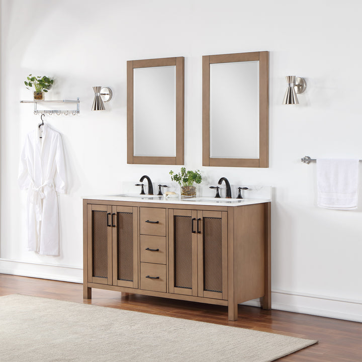 Hadiya 60" Double Bathroom Vanity Set