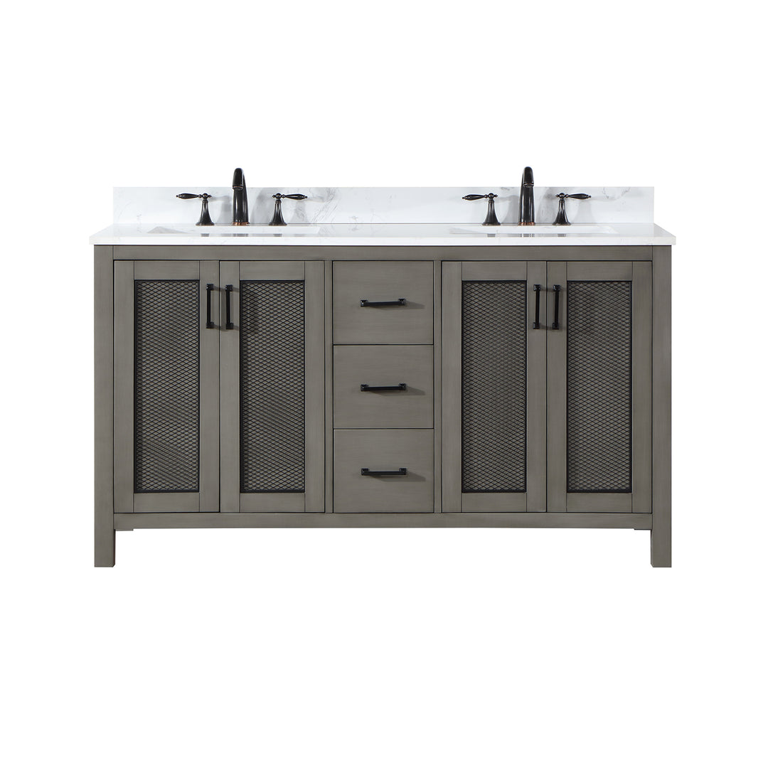 Hadiya 60" Double Bathroom Vanity Set