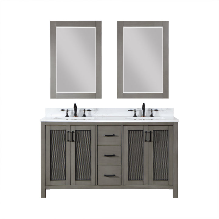 Hadiya 60" Double Bathroom Vanity Set