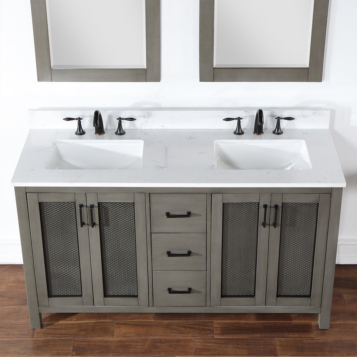 Hadiya 60" Double Bathroom Vanity Set