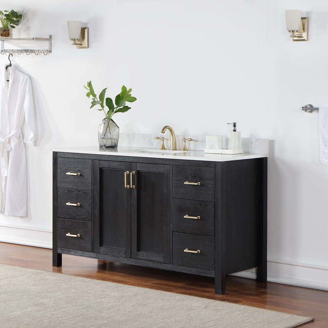 Hadiya 60" Single Bathroom Vanity Set