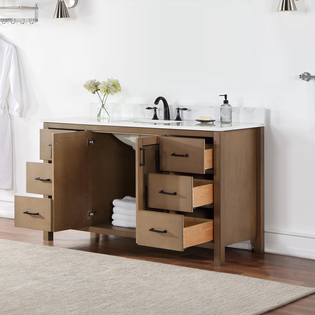 Hadiya 60" Single Bathroom Vanity Set