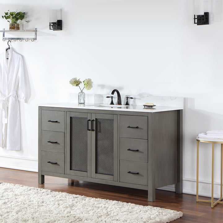 Hadiya 60" Single Bathroom Vanity Set